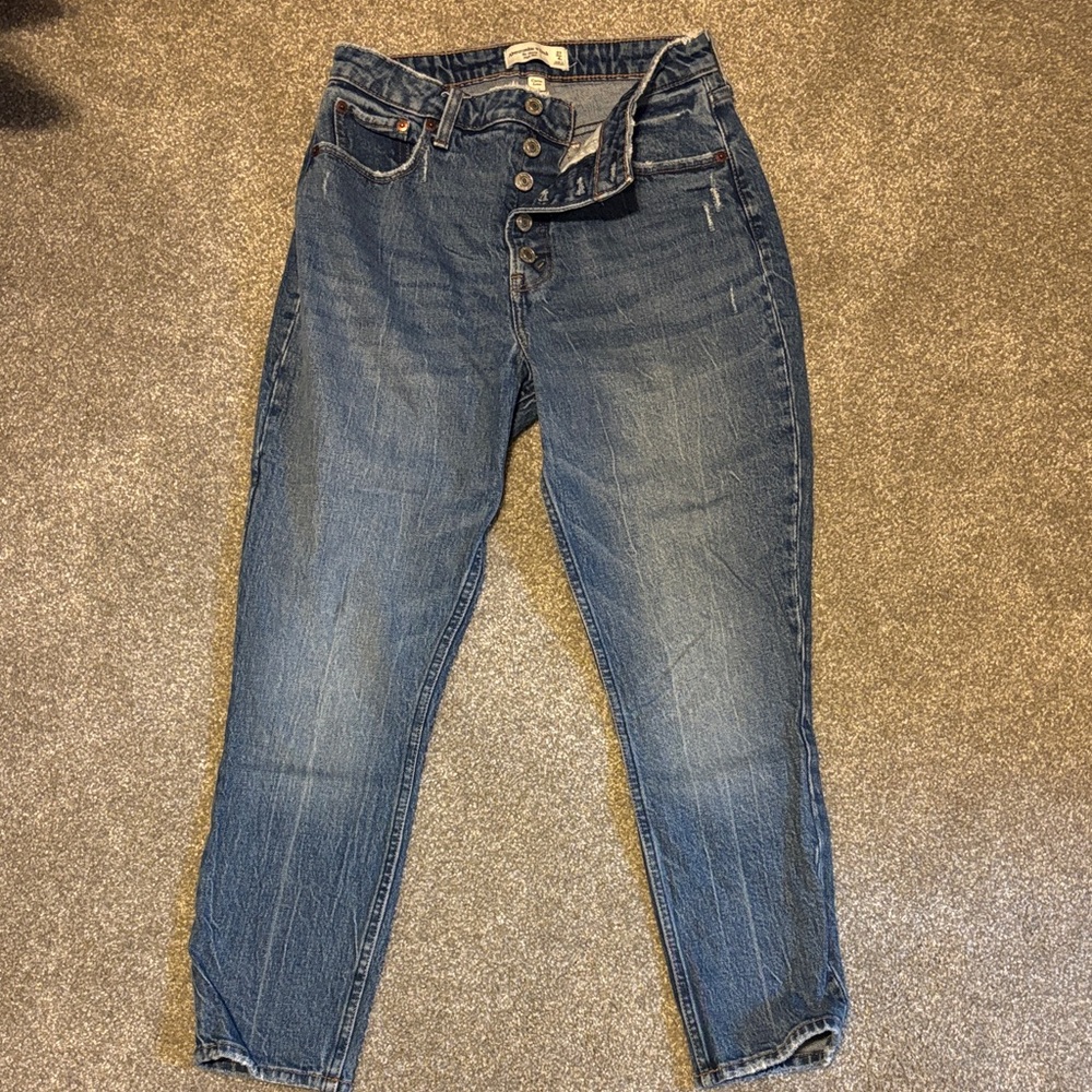 Abercrombie & Fitch Dark Blue Ankle Jeans (skinny high rise curve love size 27/4